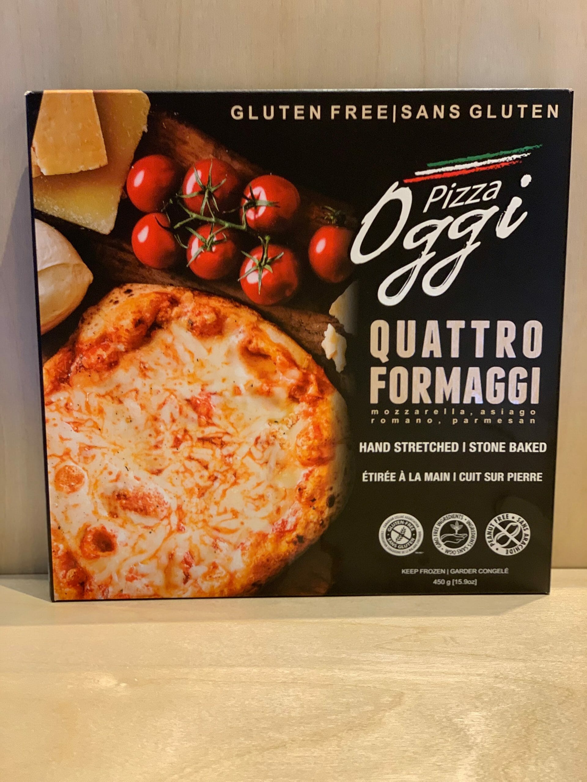 Oggi Frozen Pizza 4 Cheese 452g Kitchen Quickies Fresh Organic